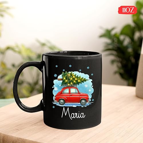 Vista 35 de Taza de café de Navidad personalizada con muñeco de nieve, taza de cerámica de Navidad, taza de Navidad personalizada con nombre, taza de Navidad