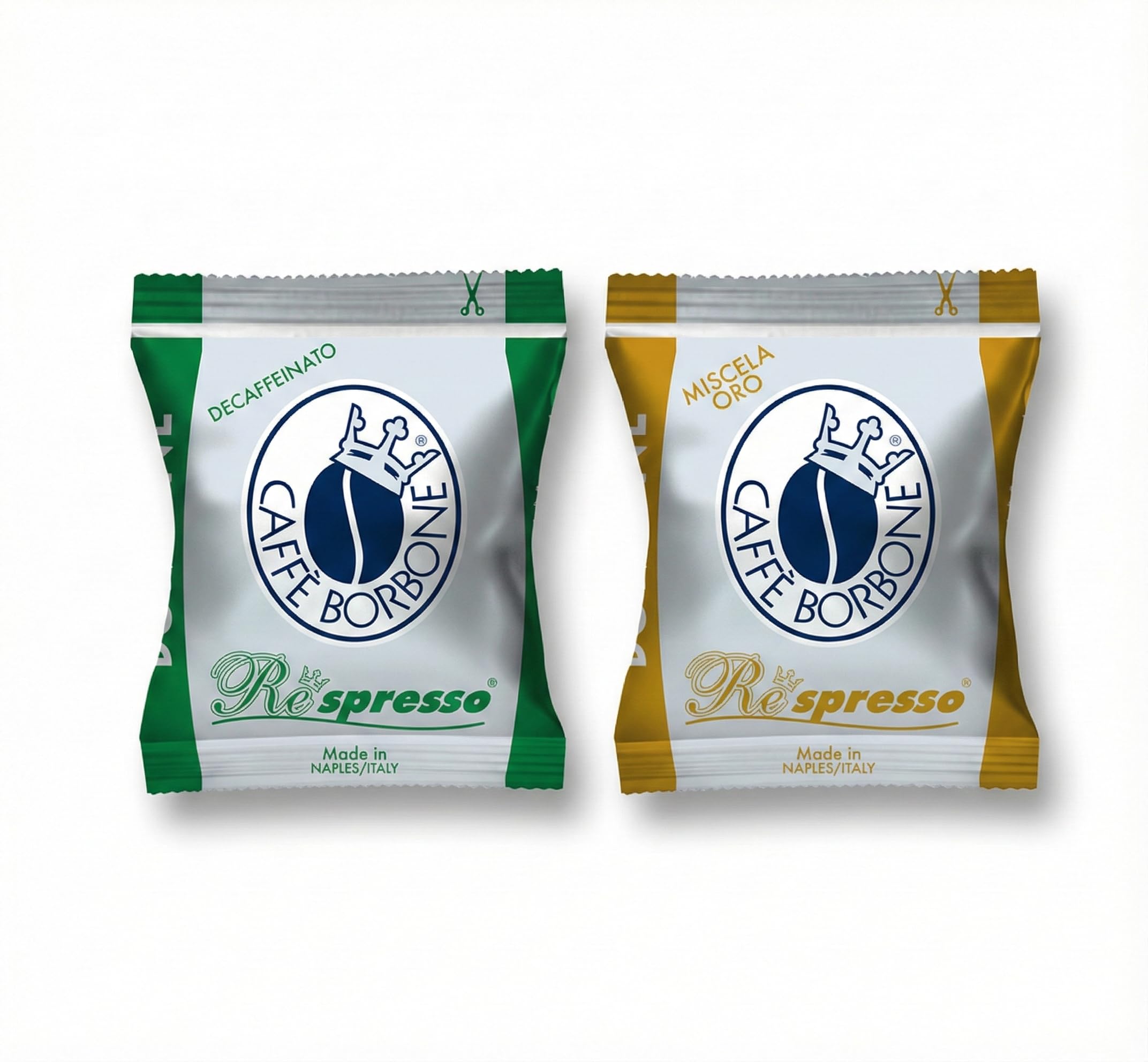 Caffé Borbone Respresso Kit de degustación - 200 cápsulas compatibles con las máquinas Nespresso* de uso doméstico (100 Oro, 100 Dek)