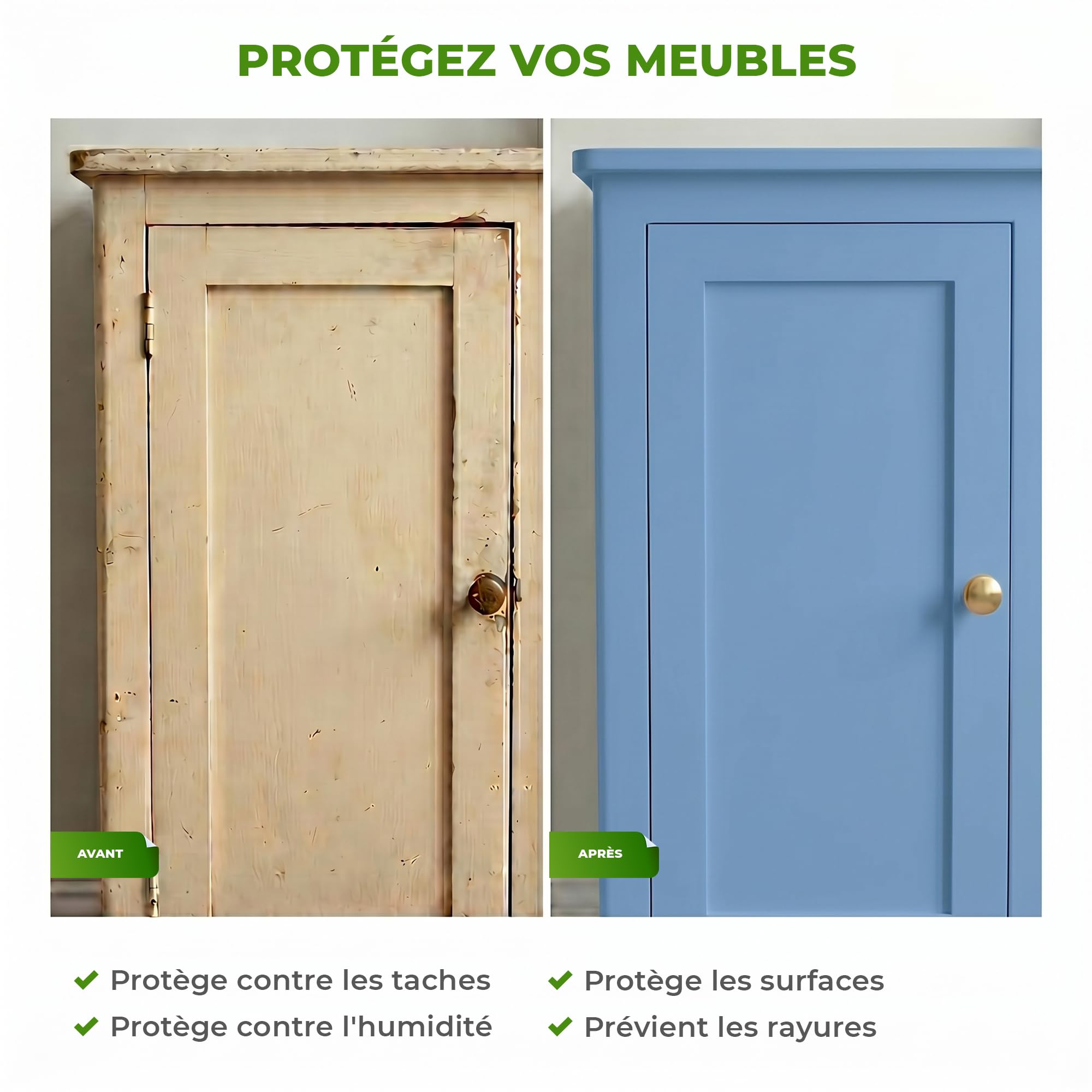 Ambiance Sticker Vinyle Imperméable Cuisine Armoire Porte - Adhesif pour Meuble, Autocollant pour Meuble - Sticker Mural H60cm x L2m - Bleu Glace