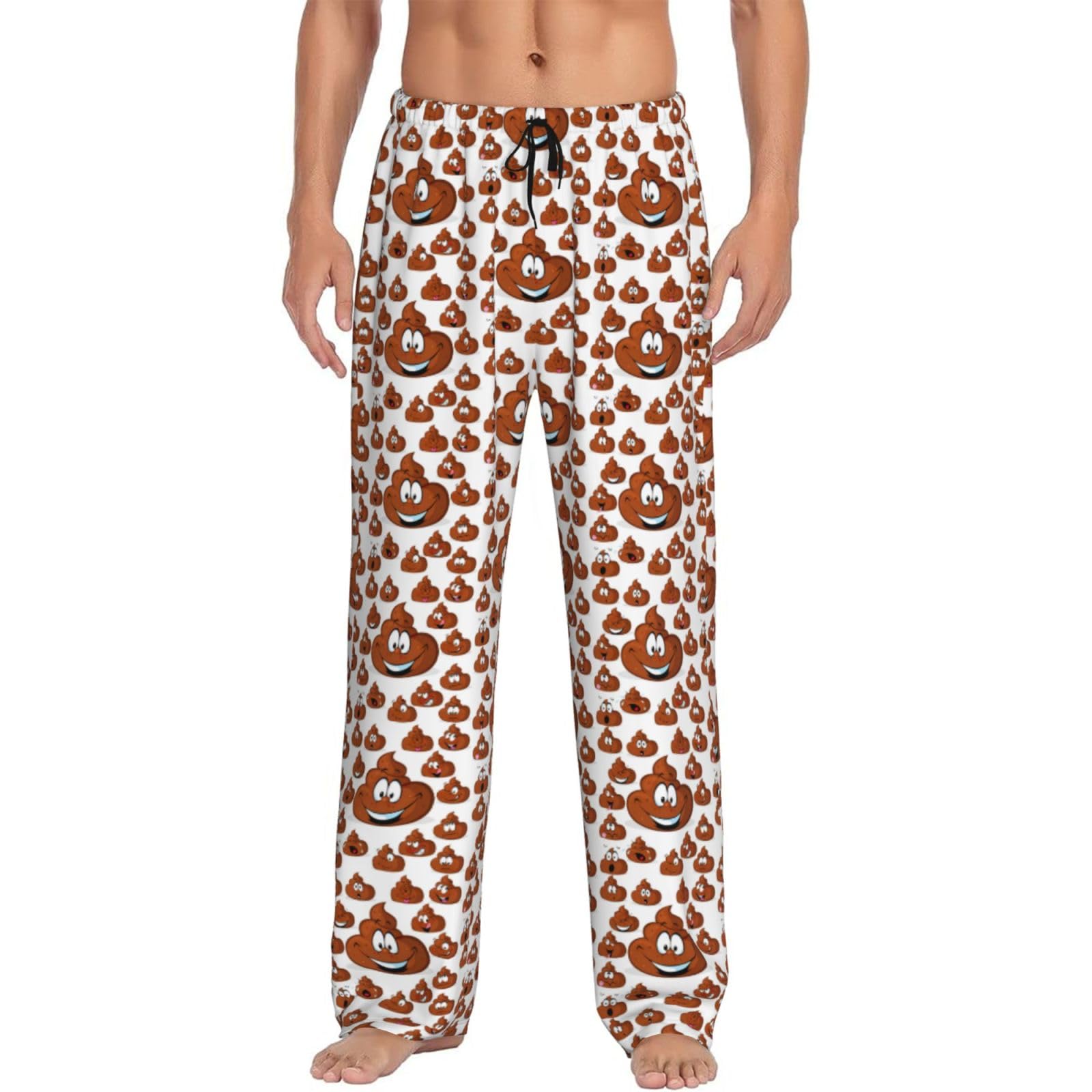 WYCZHY Funny Poop Men'S Pajamas Bottoms Pajama Pants For Men Lounge Sleep Bottom Pj Pant Soft With Pockets