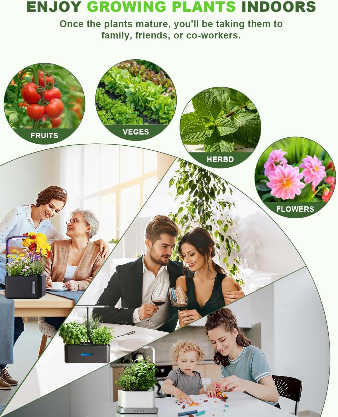 100pcs Hydroponic Pods Kit Compatible with AeroGarden, idoo, Ahopegarden, Gardencube with 50 Grow Sponges; 50 Pods Lable, Highly Breathable - Indoor Garden Kit Supplies for Most Brands