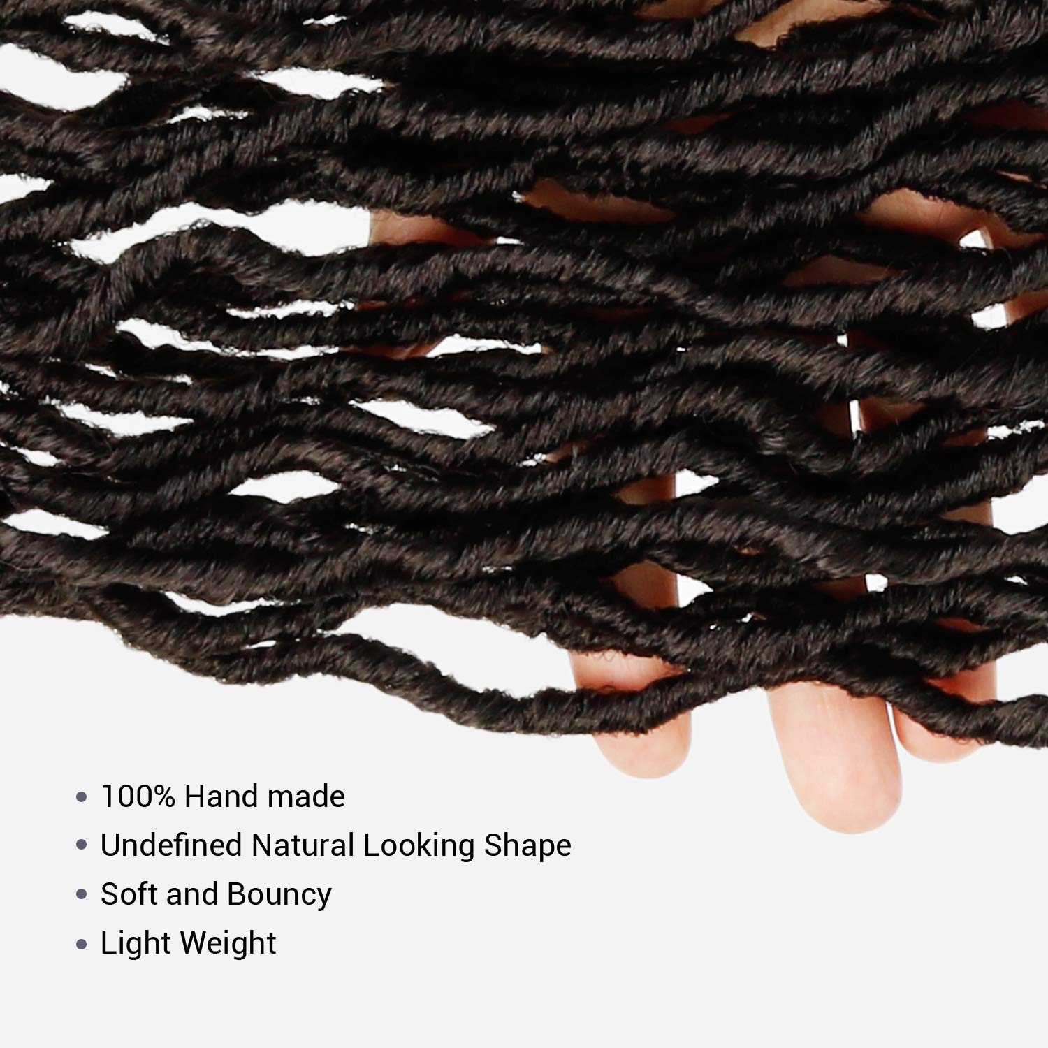 6 Packs 22 Inch AU-THEN-TIC Nu Faux Locs Soft Locs Crochet Hair for Butterfly locs crochet Distressed Locs Goddess Faux Locs Hair Extensions (Curly Tips (6 Pack), 4-Medium Dark Brown)