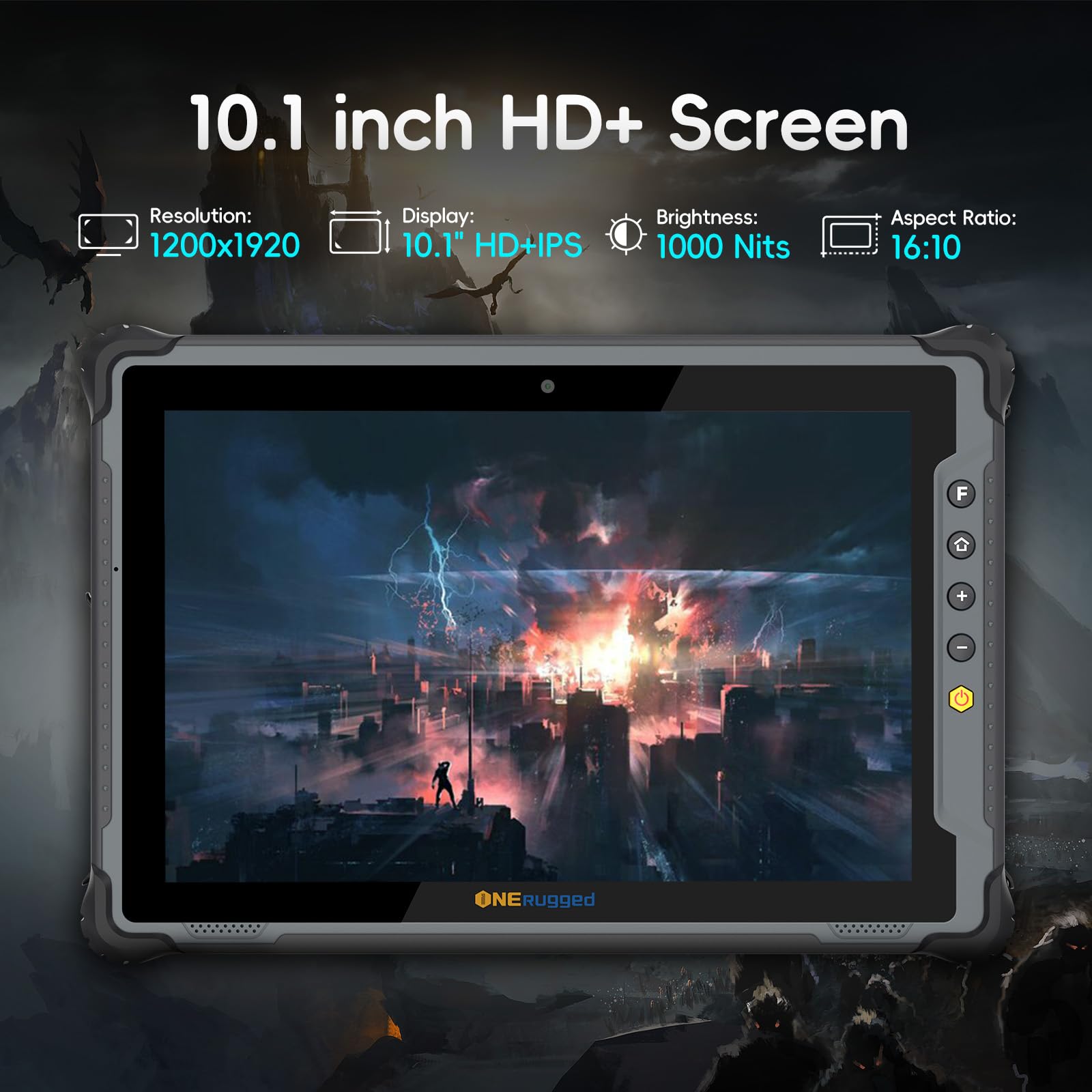 Rugged Tablet mit Barcode-Scanner M10J, 10,1 Zoll Windows 11 Pro Enterprise Robustes Tablet mit Honeywell N4680 Scan Engine, 1D/2D QR-Inventarscanner, 8GB+128GB Industrie-Arbeits-PC für WMS