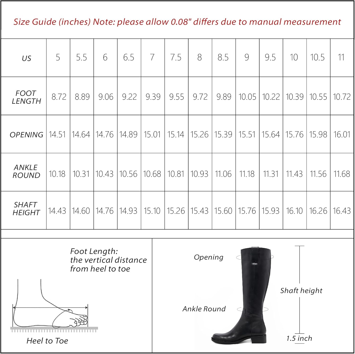 Knee High Boots Women Flat Low Heel Side Zipper Fall Winter Faux Leather Long Tall Riding Boots - Image 9