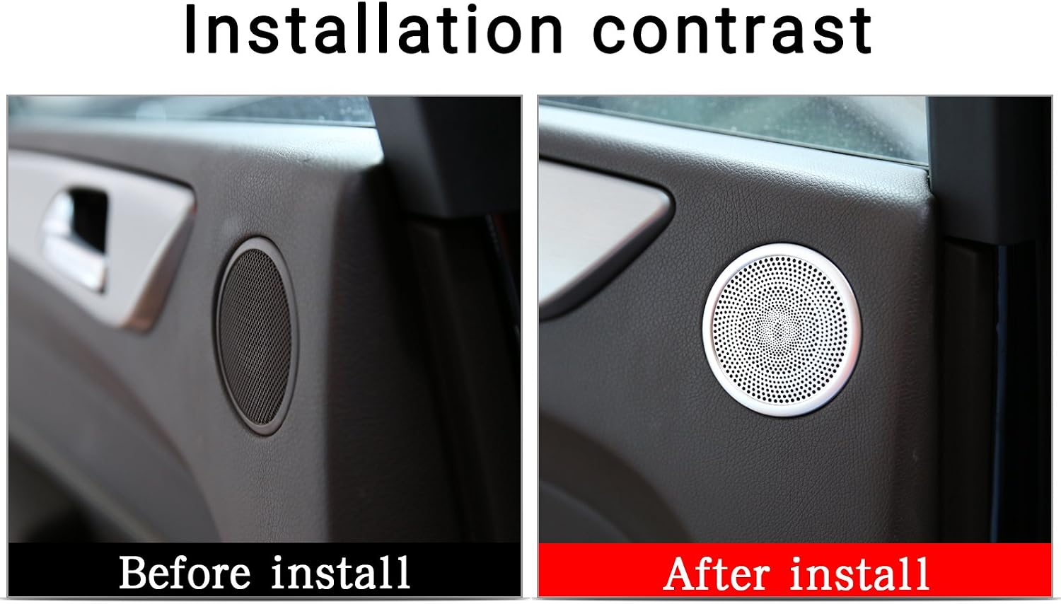 2pcs Aluminum Alloy Rear Door Speaker Cover Trim for Mercedes Benz ML GL GLE W164 X164 2013-2019