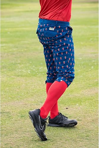 Miniatura 10 de Tipsy Elves Pantalones de golf para hombre, calcetines a juego incluidos, pantalones deportivos para hombre con diseños que cambian el juego