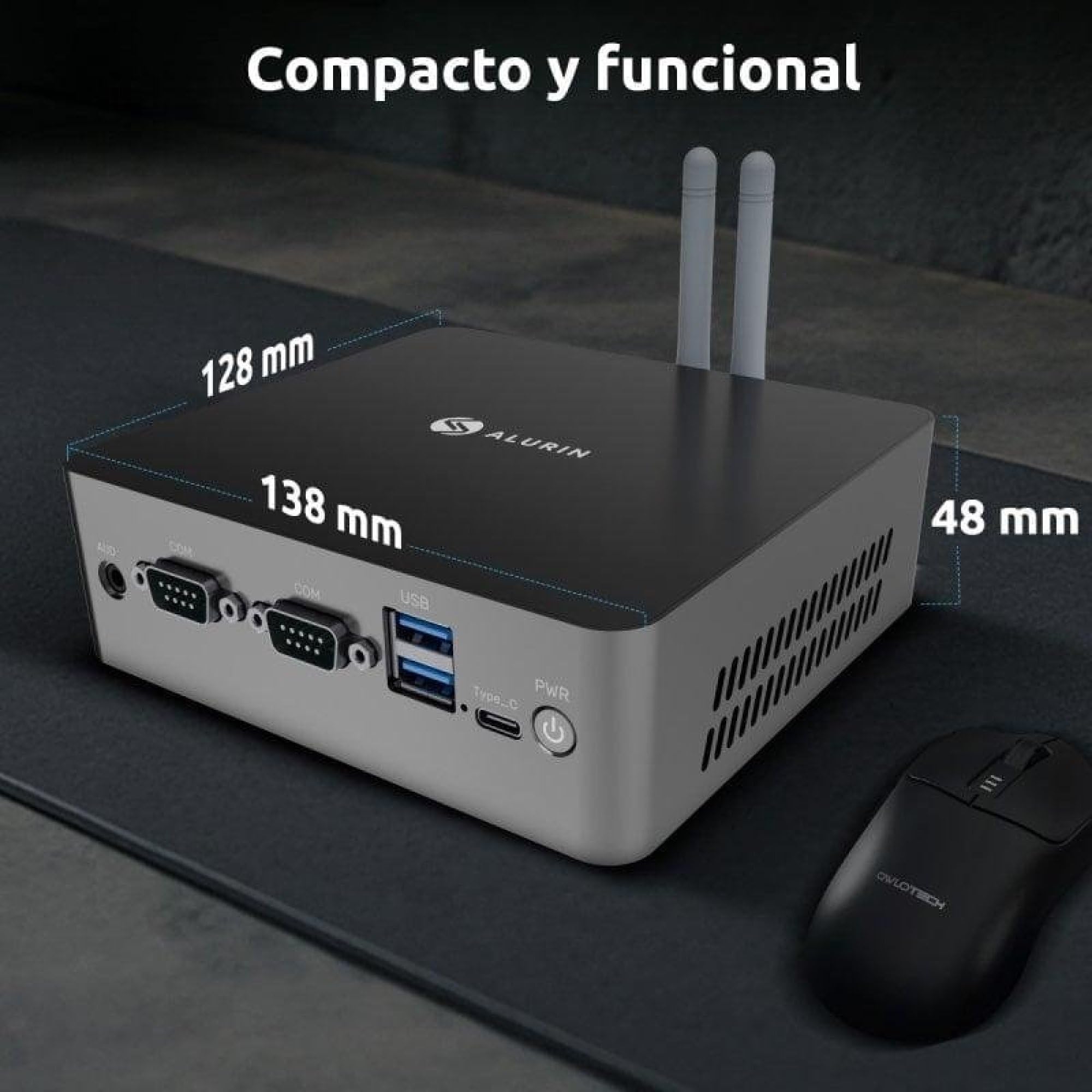 Alurin Mini PC Unit, Intel Core i5, 16GB, 500GB, Senza Sistema Operativo, Computer Compatto da Ufficio, Triplo Monitor, HDMI DisplayPort, USB-C, WiFi 5 Bluetooth, Supporto VESA, Grafica Intel UHD | Mini PC