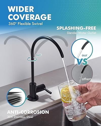 Miniatura 5 de VFAUOSIT - Grifo de agua potable para el fregadero de la cocina, con filtro de agua, ósmosis inversa, sin plomo, conexión directa y apto para