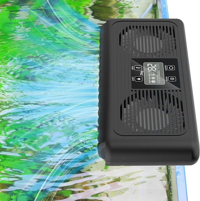 hygger Akváriumhűtő Intelligens Hőmérséklet Szabályozás Csendes Ventilátor - Black