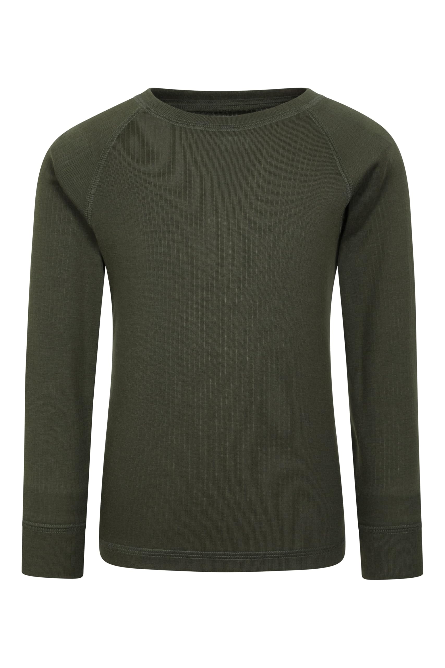 Mountain Warehouse Talus Kids Base Layer Top - Breathable & Lightweight, Moisture Wicking, Boys & Girls - Autumn, Winter, Travel Khaki (02) Kids Size 2-3 Years