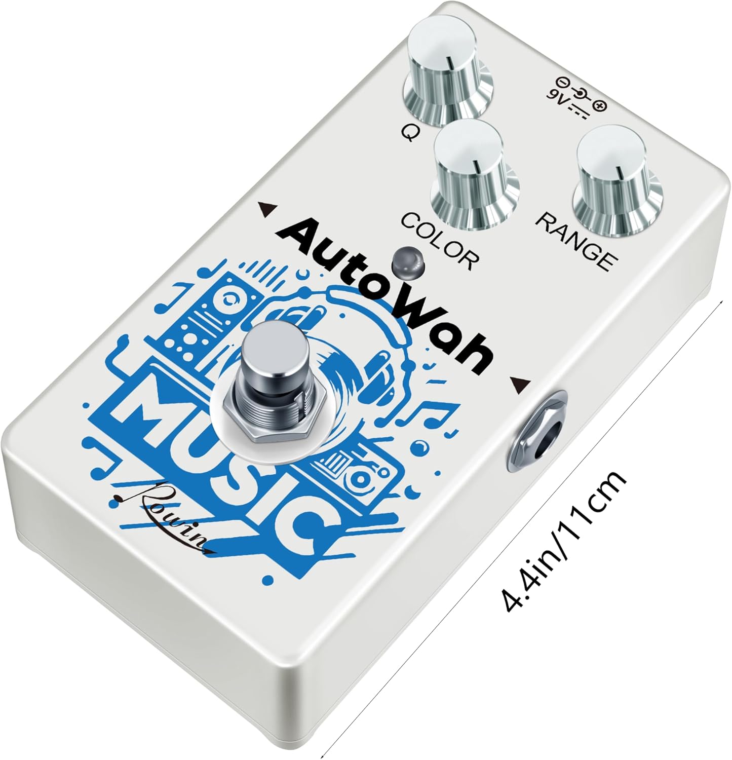 Rowin RE-08 Auto Wah Guitar Pedal, Envelope Filter Effect for Funk, Disco, R&B, Fusion, Bass & Electric Guitar, True Bypass Compact Mini Pedal