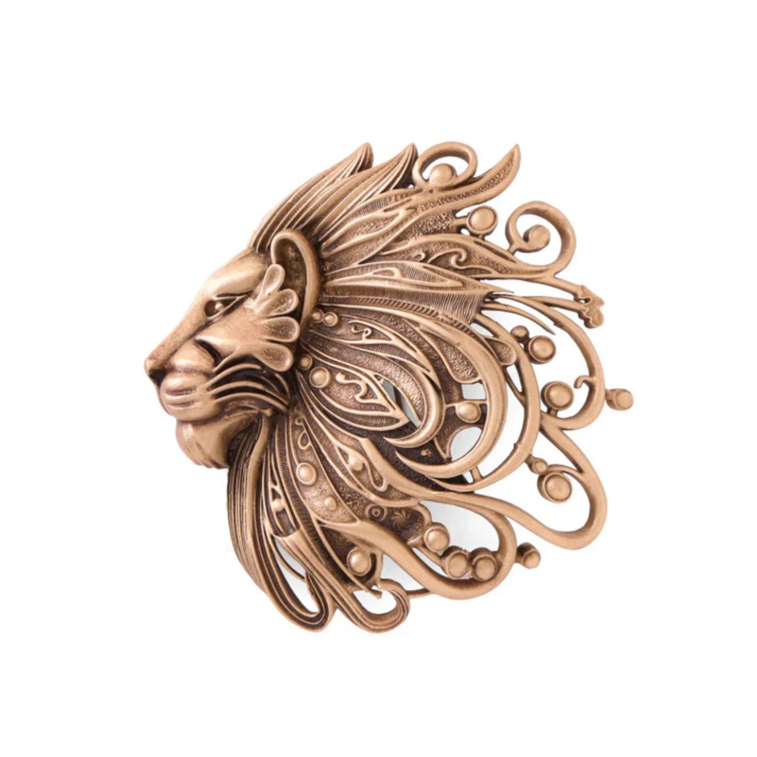 Traditional Glod Plated Simba Lion Face Wedding Brooch/Lapel pin for Men & Women-image-26