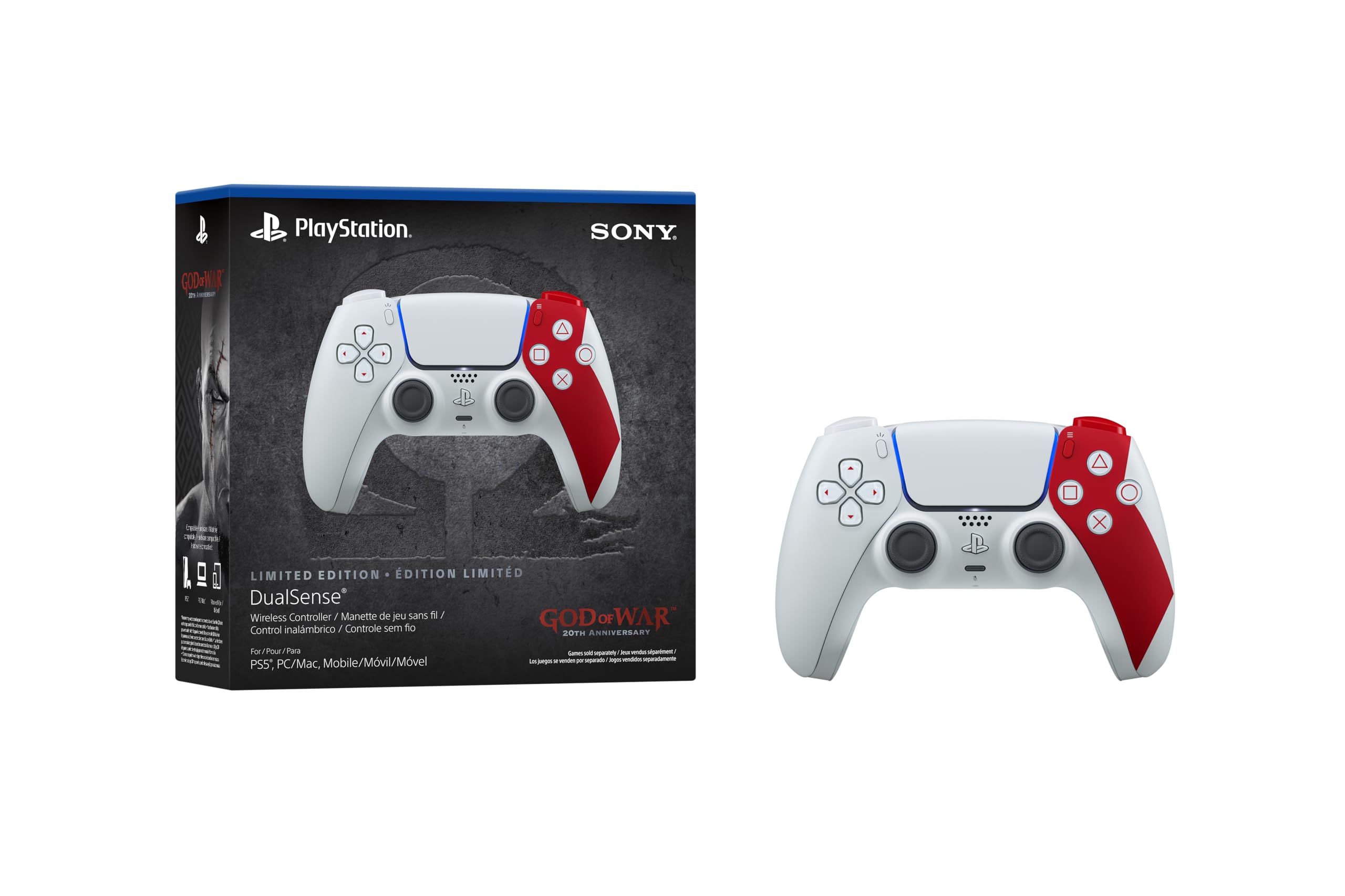 PlayStation DualSense® Wireless Controller – God of War™ 20th Anniversary Limited Edition