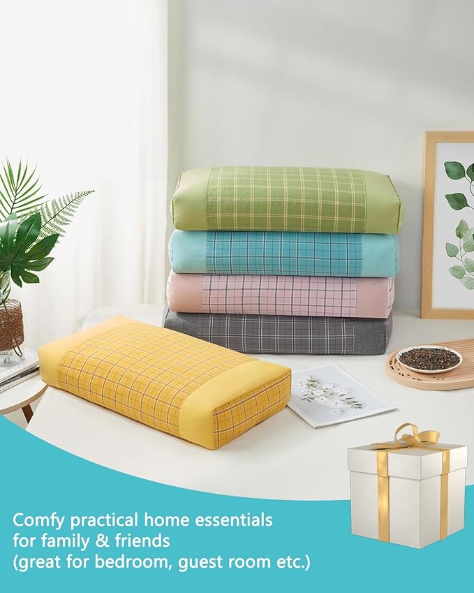 Almohada Cervical de Alforfón Ajustable 50x20 cm con Funda Removible miniatura 6