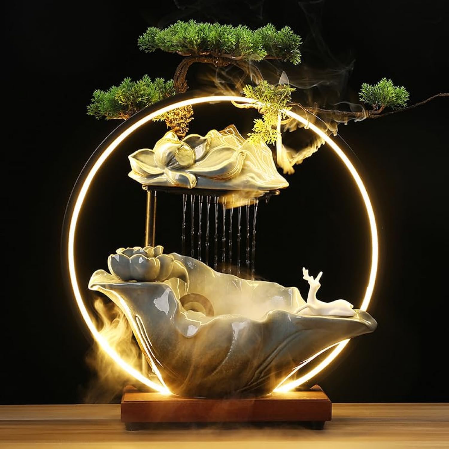 電動　噴水　陶器　(動作確認済！) Amazon.co.jp: Ceramic Zen 卓上噴水 ホームデコレーション用