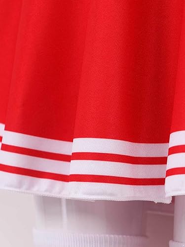 Miniatura 6 de winying Uniforme de animación para niños y niñas, sin mangas, patchwork, escuela, baile, campamento, animadora, cosplay