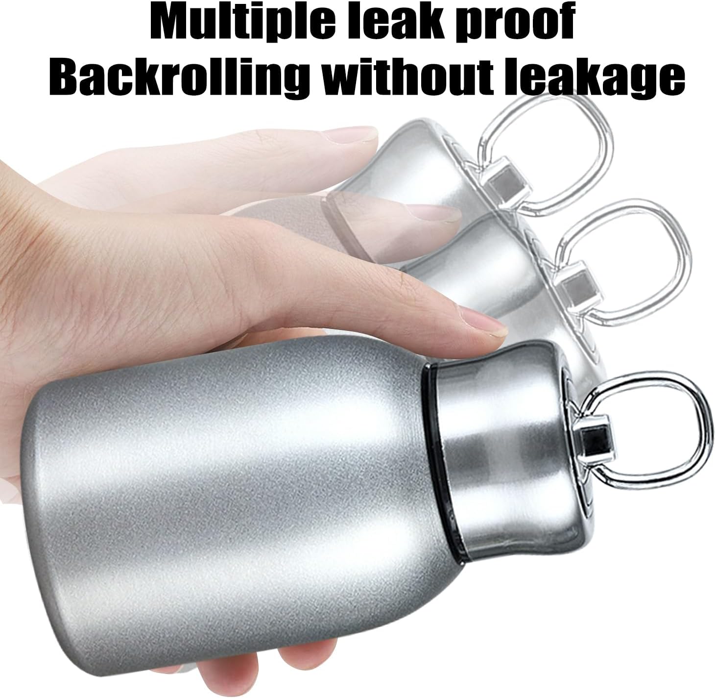 Stainless Steel Mini Vacuum Insulated Insulated Water Bottle for Hot & Cold Drinks, Travel Coffee Cup 10.2oz /300ml (silver) - Image 3