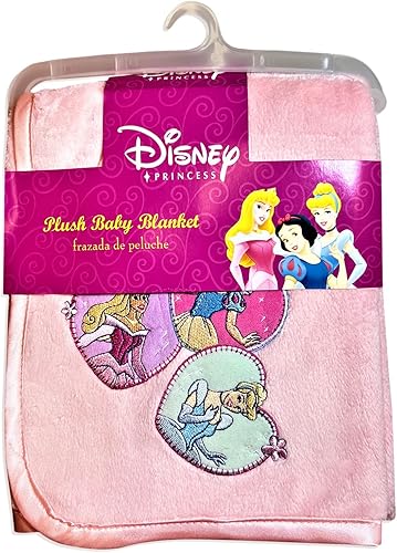 Miniatura 4 de Manta de princesa Ariel, Bella, Cenicienta y Blancanieves (rosa)