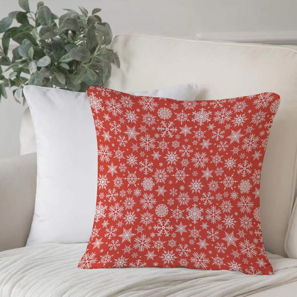 Weihnachtskissen Schneeflocke - Weiche Dekokissen 50x50cm Für Sofa
