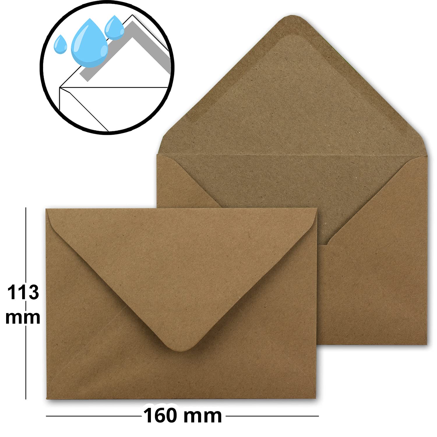 Carte De Voeux Vierge Lot De 100 Cartes Vierges Avec Enveloppes - Tons Terre - Parfait Pour Carte Avec Enveloppe