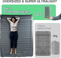 Origem 14 cm Önfelfújó Camping Matrac 2 Személyes Ultralight Hálózsák Lábpumpával 4