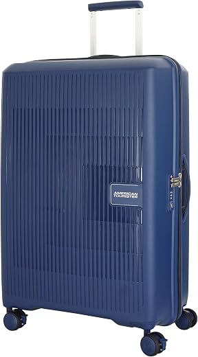 American Tourister Aerostep SL 77 CM 8 Wheel, Expander & Recessed TSA Lock Check-in Trolley Bag for Travel |Large PP Suitc...