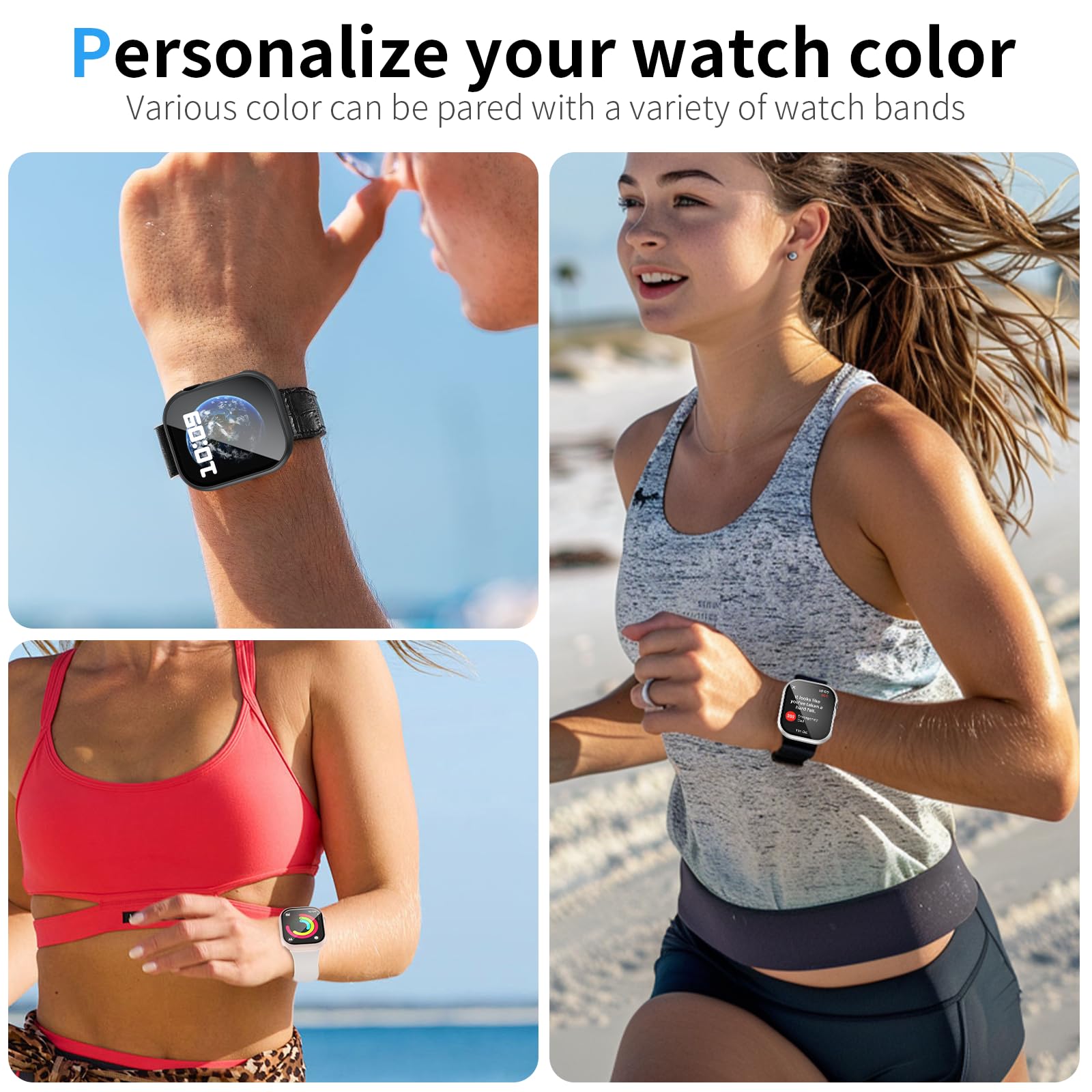 WISKII Paquete de 6 fundas compatibles con Apple Watch Series 10 de 46 mm con protector de pantalla de vidrio templado, policarbonato duro ultrafino, funda completa a prueba de golpes para iWatch