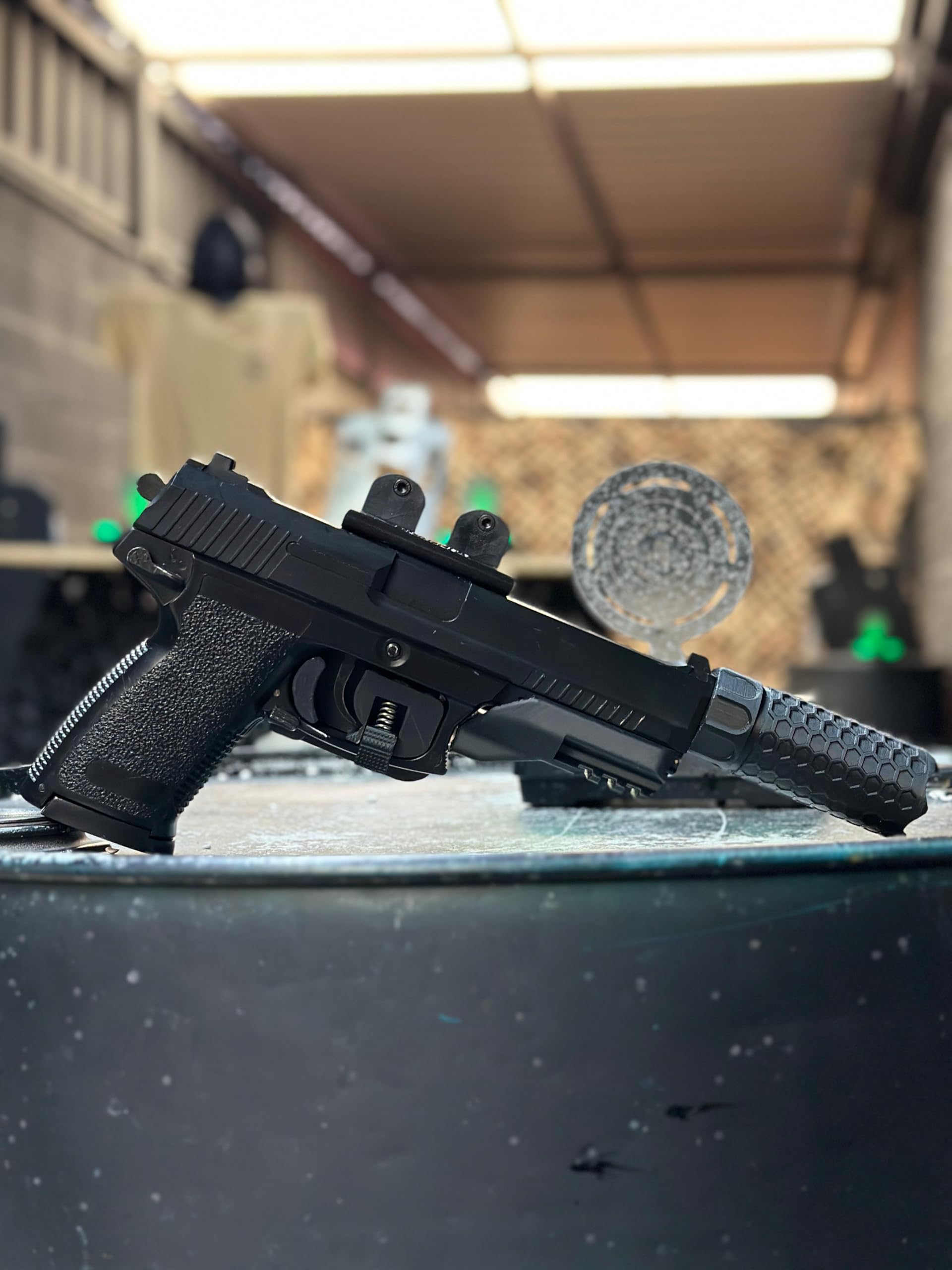 Viking Funda de Pistola MK23, Holster H&K MK23 SOCOM Airsoft, Compatible Tokyo Marui y Saigo Defense, para Diestros o Zurdos, para Sistema MOLLE, Chaleco o Cinturón, Airsoft