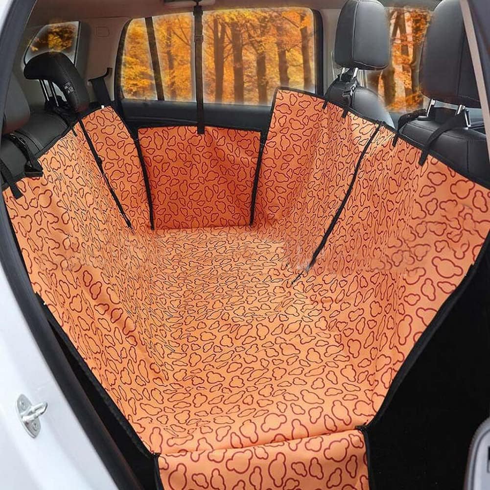 Pet Dog Waterproof Printing Hammock Car Back Seat Cover Mat Blanket (Purple)