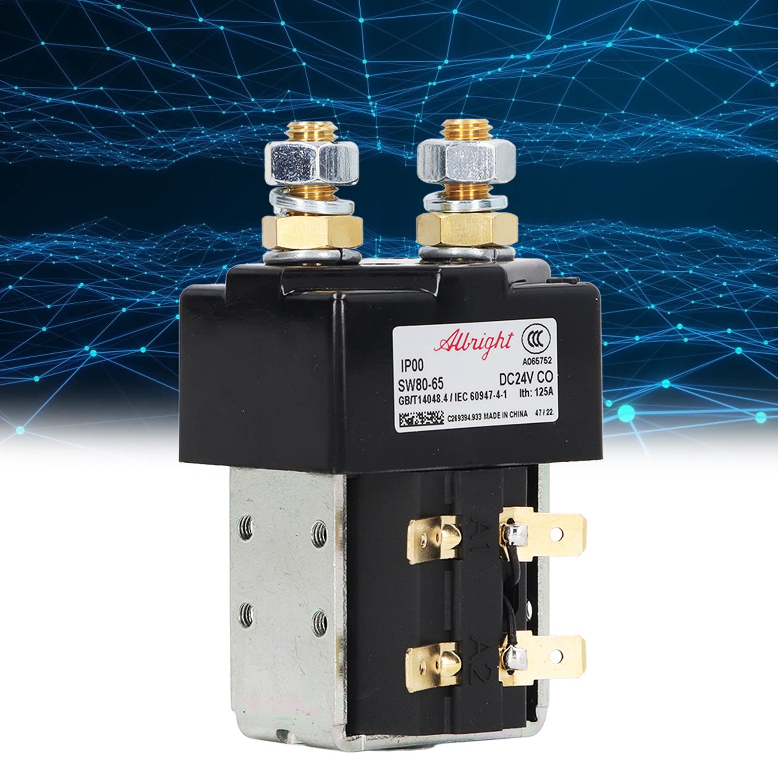 Relè Elettrovalvola 24V 125A Sensibile, Alta Precisione per Valvola Solenoide Industriale, for Carrello Elevatore Pallet Magazzino Logistica Attrezzature Movimento Merci