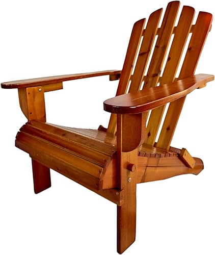 Folding Adirondack Chair  Outdoor Chairs for Patio, Garden, Fire Pit  250 LBS Capacity, Solid Hardwood, Wide Armrests