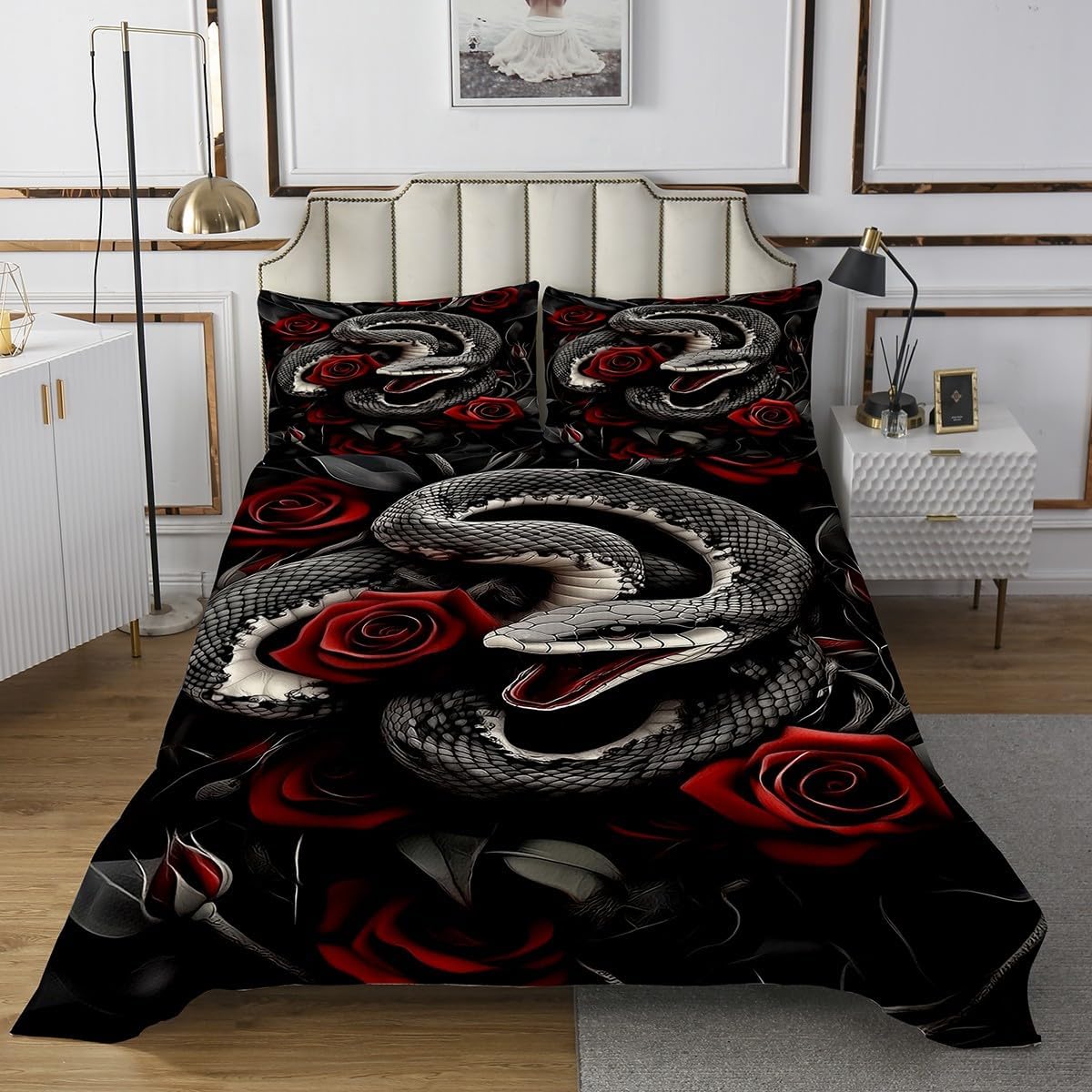 Exotic Gold Flowers Bedspread King,Wildlife Animal Quilted Coverlet 3pcs for Adults Teens Room Decor,Lion Soft Breathable Bedding Quilt