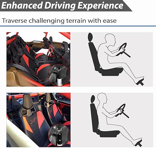 Miniatura 6 de Can-Am Maverick X3 - Elevador de asiento negro Endxedo Maverick X3 para elevar el asiento UTV compatible con Can Am Maverick X3  X3 MAX  X3 R