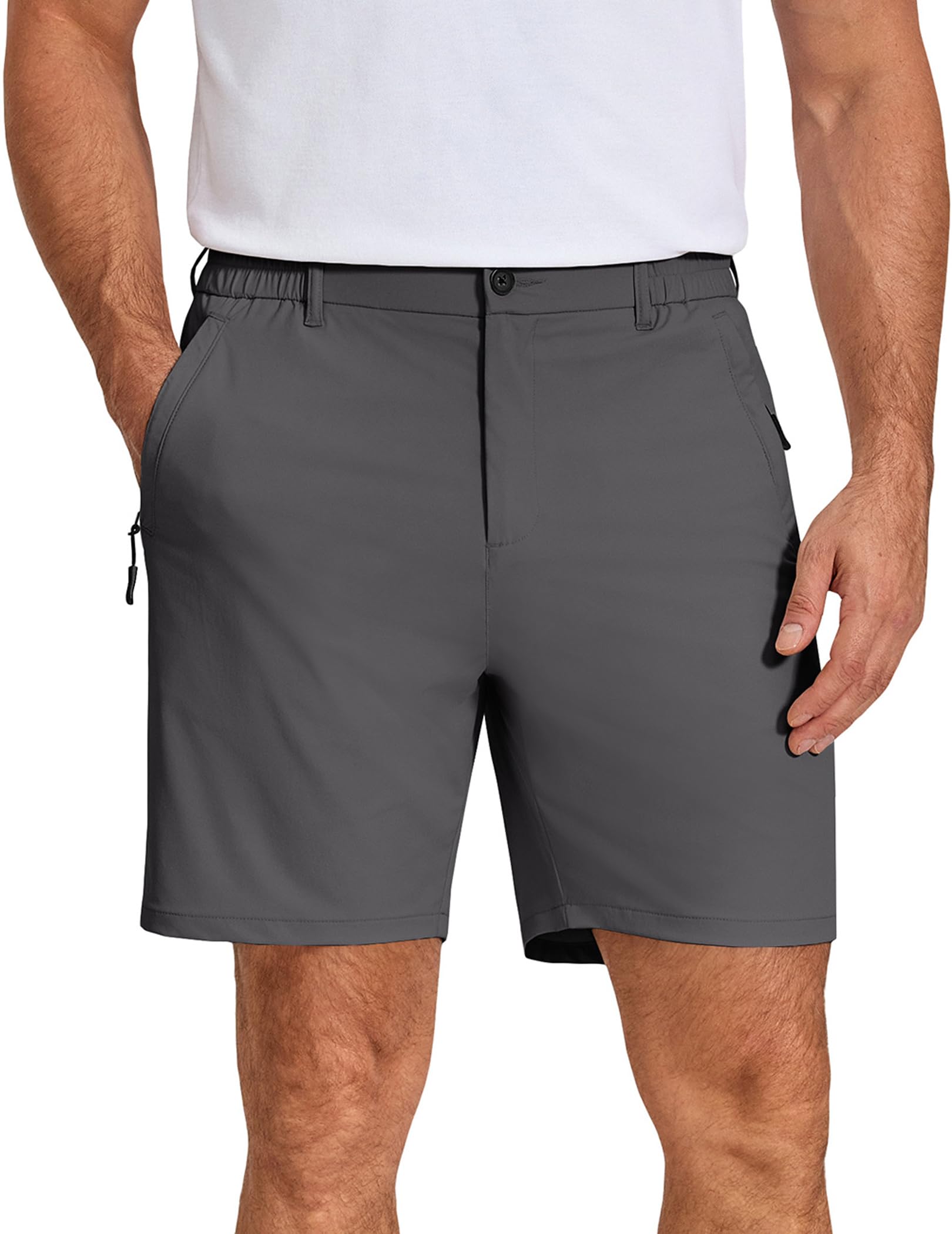 COOFANDY Mens Stretch Golf Shorts 7 Lightweight Casual Hiking Shorts Summer Athletic Work Dress Hybrid Shorts
