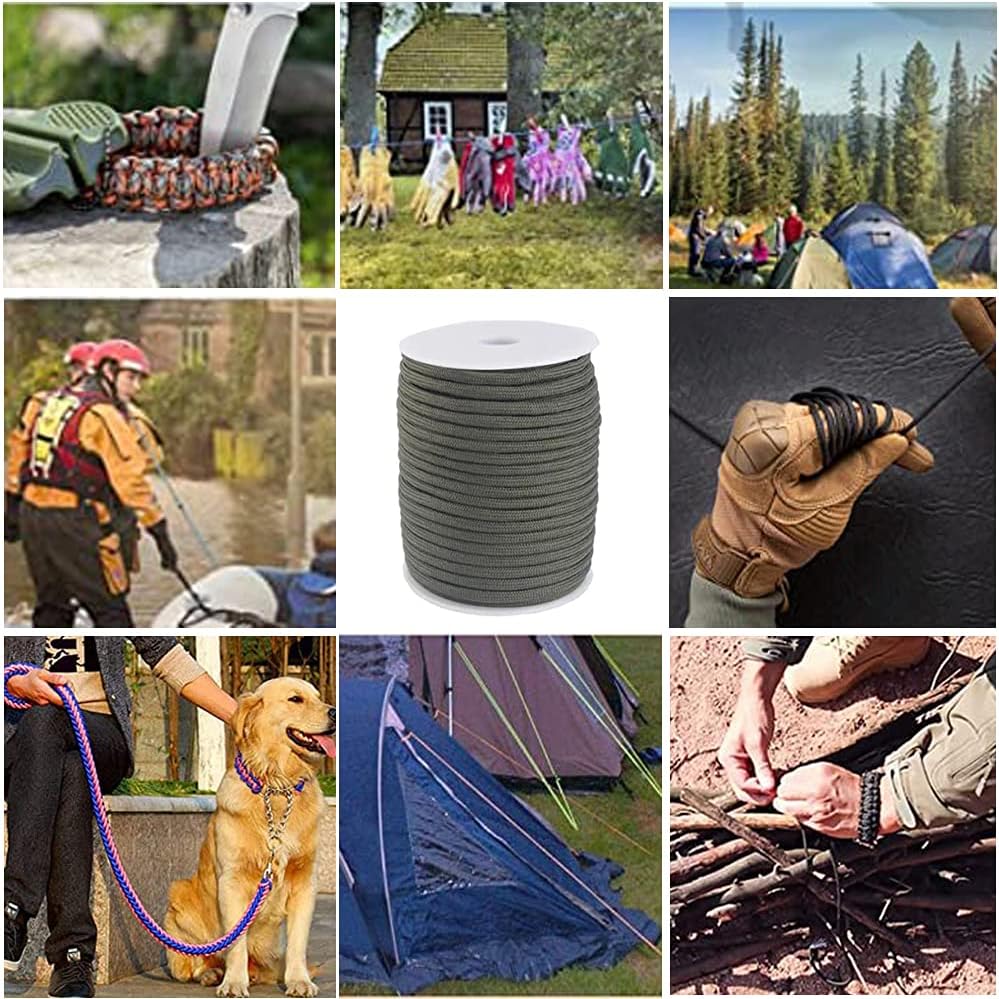 Mtlnkb Paracord 550 Tactical Paracord 100ft Parachute Cord 2 Pack Paracord Rope : Sports & Outdoors