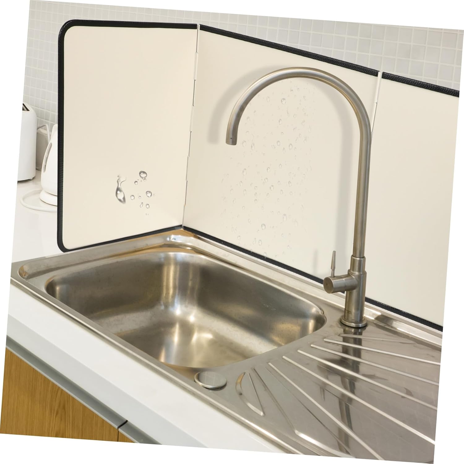 Foldable Stove Heat Shield Splatter Guard Galvanized Oil Splash Protector for Kitchen Wall and Sink Dual-purpose Folding Heat Shield for Gas Range Easy Installation and