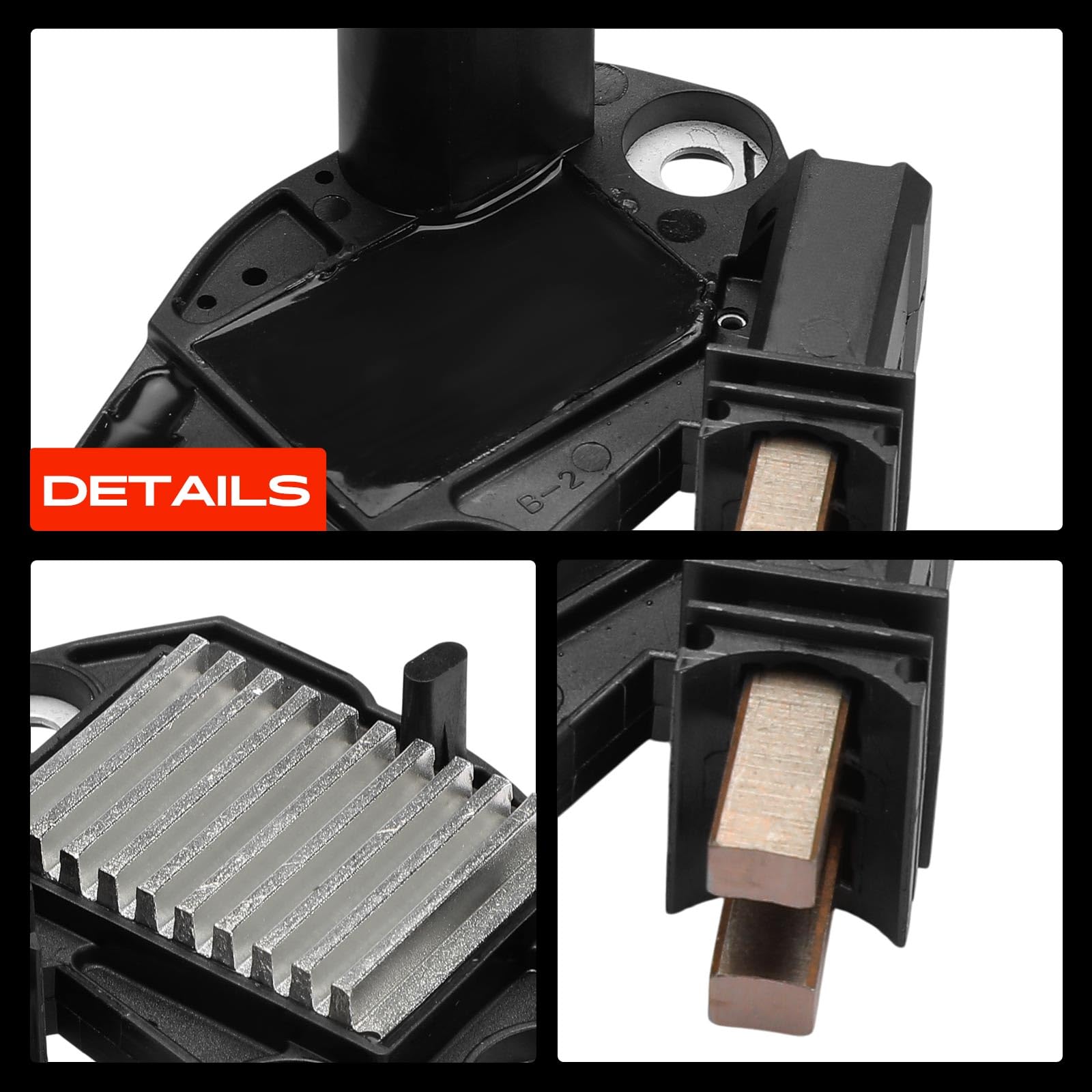 Frankberg Regulador de alternador regulador de generador 1 polo 12V | 06E903803T; Compatible con: A4 Avant 8K5, A4 Allroad 8KH, A5 Sportback 8TA, A5 8T3, Q5 8RB, A4 8K2, A5 Cabriolet 8F7