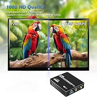 Vista 5 de AMANKA Tarjeta de captura HDMI 4K para transmisión y juegos, tarjeta de captura de video HDMI a USB 3.0, entrada HDMI 4K, baja latencia, USB 3.0 a