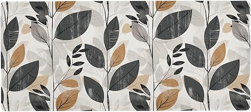 ALAZA Retro Leaf Large Gaming Mouse Pad Big Mousepad Mice Keyboard Mat with Non-Slip Rubber Base for Computer Laptop Home & Office, 31.5 X 11.8 inch