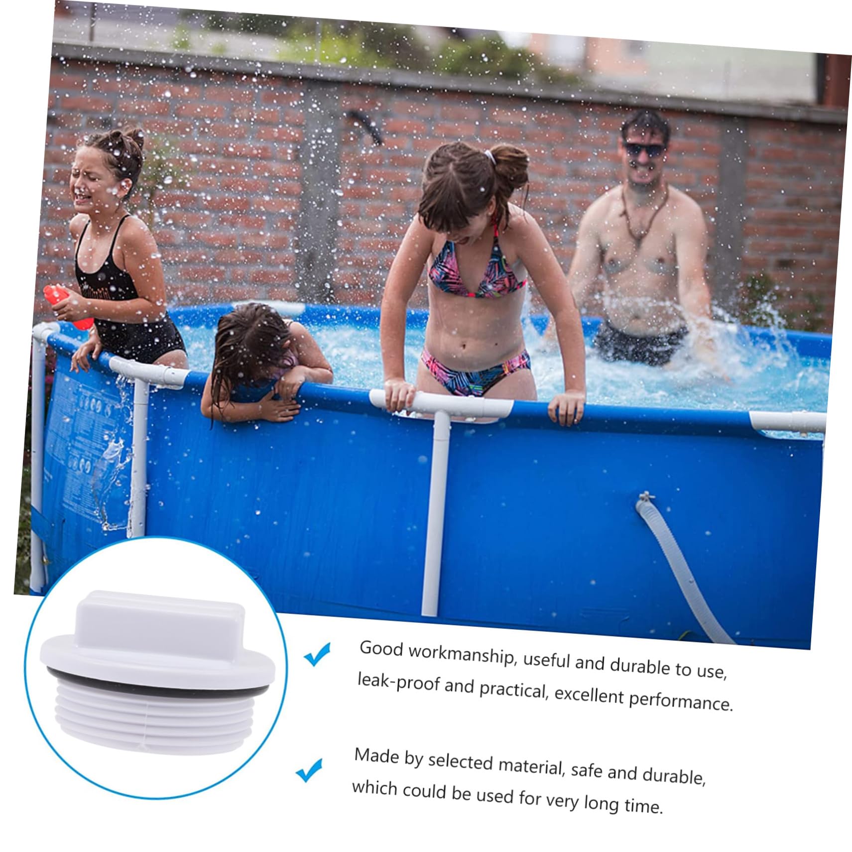 POPETPOP 18 Piezas Tapones Roscados para Piscina Tapón de Drenaje y con Junta Tórica Duraderos y Fáciles de Instalar para Invierno y de Agua Piscina