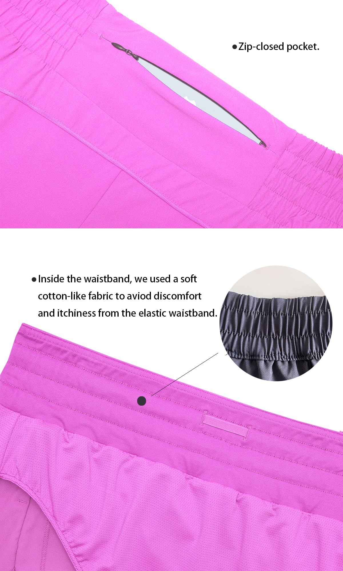 Tough Mode Damen-Laufshorts mit hoher Taille, elastische athletische Shorts mit Taschen für Fitnessstudio, Yoga