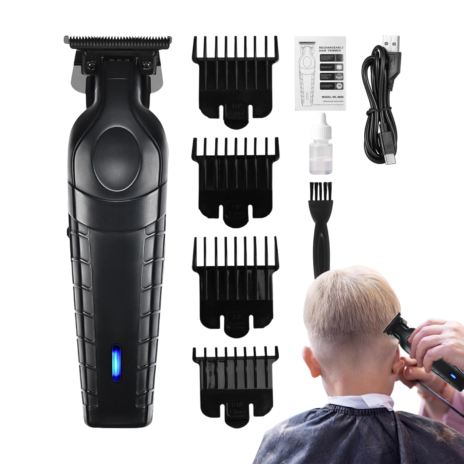 Rasatrice per barba da uomo – Dispositivo di rasatura elettrico,Strumento multifunzione per barba e taglio uomini adulti uso domestico e viaggio
