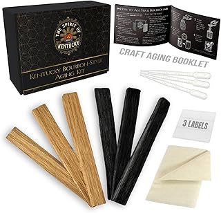 Kentucky Bourbon-Style Whiskey Infusion Aging Kit – Age Clear Spirits into Oak Finished Flavor in Weeks – Great Gift for Men, Dad, Anniversary, Retirement, Groomsmen, or Whiskey Lovers