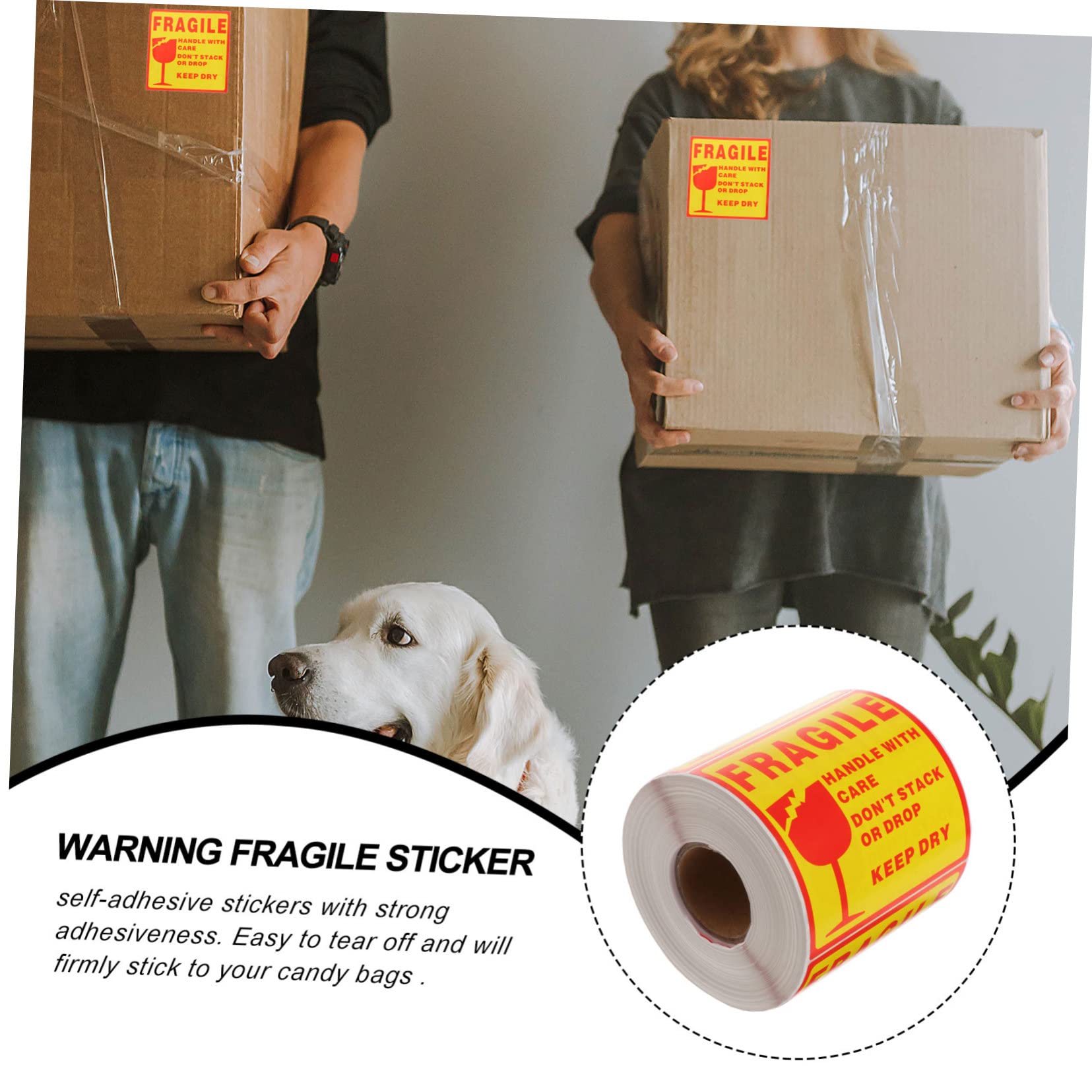 Étiquettes Fragiles Autocollantes Précaution Fragile Autocollants Avertissement Emballage Étiquettes Ne Empiler