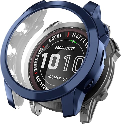 Funda compatible con Garmin Fenix 7Fenix 7 Solar Smart Watch, TPU resistente a los arañazos (no compatible con Fenix 7S7X)