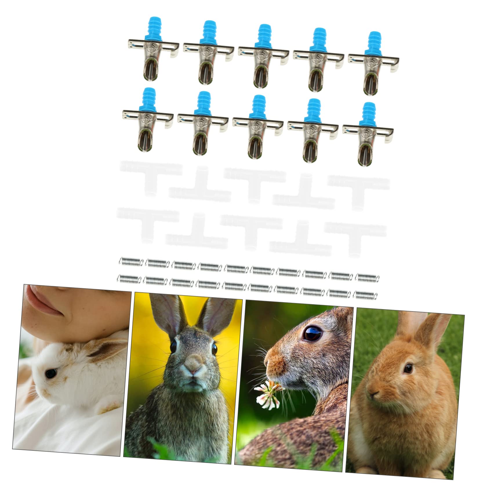 Angoily 30pezzi Erogatore Automatico Per Conigli Con Doppia Molla Abbeveratoio Per Piccoli Animali Design Resistente e Facile Da Installare Per Conigli Furetti e Chinchilla