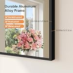 COFENY Arched Mirror, 20"x30" Black Bathroom Mirror with Metal Frame, Wall Mounted Mirrors Decor Modern Dresser Mirror for Bedroom Living Room Entryway