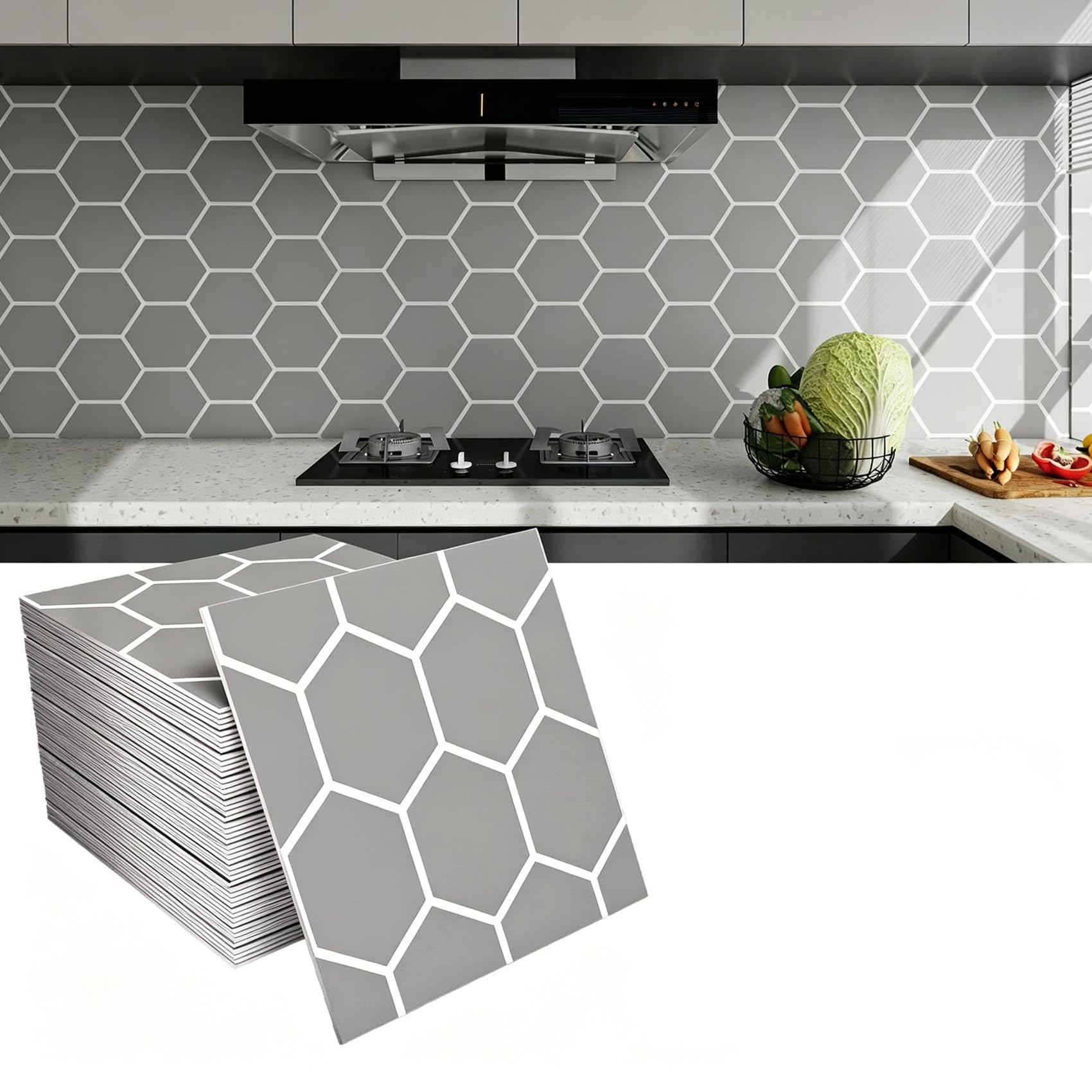 JUXDZISHW ,S,3D Wall Panels Peel and Stick in Grey White,20 PCS XPE Foam 3D Wallpaper, Faux Brick Wall Panels for Bedroom, Stairs, Kitchen