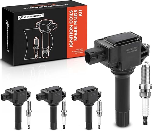 A-Premium Juego de 4 bobinas de encendido y bujías de iridio compatibles con Subaru Outback 2015-2019 2.5L, Forester 2017-2018, Crosstrek 2016-2017,