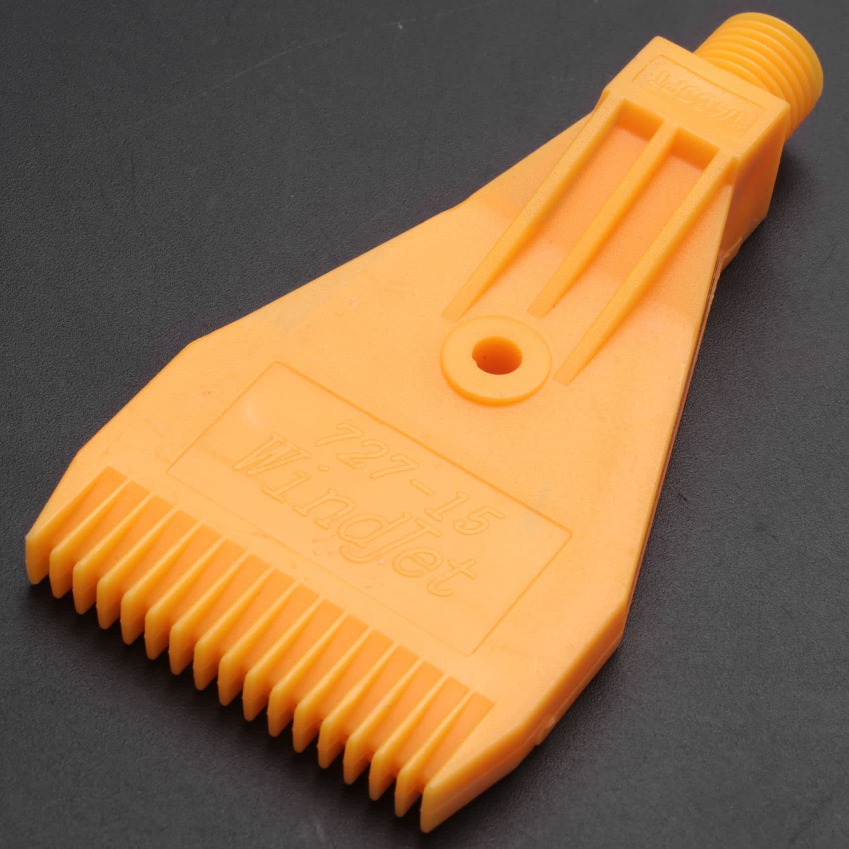 20X Ugello A Getto Piatto con Soffio D'Aria A Foro Singolo in ABS con Filettatura 1 / 4BSP Giallo